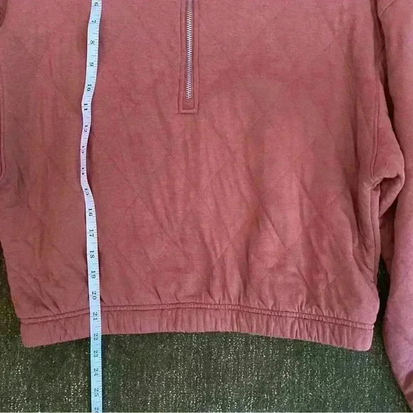 Half-Zip Quilted Sweater, Size M Boxy Sweater Comfy - Picture 8 of 13